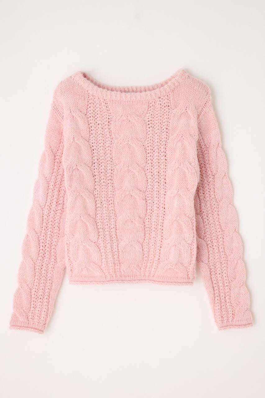 LOOSEY CABLE ニット PNK FREE