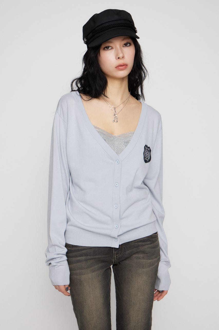 WAPPEN LIGHT カーディガン L/BLU FREE