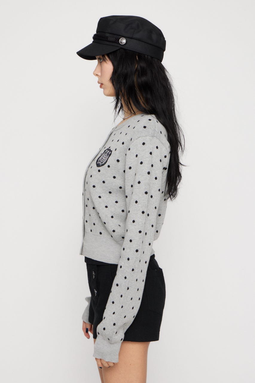 WAPPEN DOT CROPPED カーディガン GRY FREE