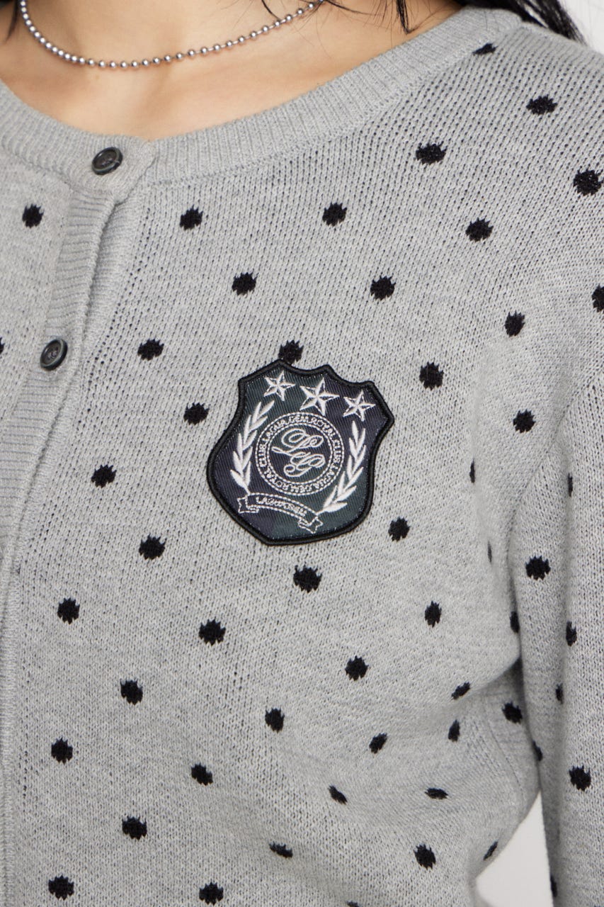 WAPPEN DOT CROPPED カーディガン GRY FREE