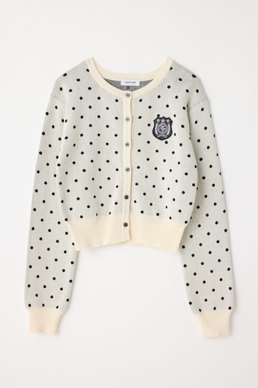 WAPPEN DOT CROPPED カーディガン IVOY FREE