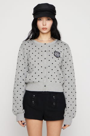WAPPEN DOT CROPPED カーディガン