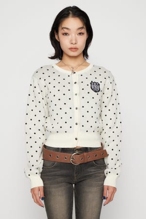 WAPPEN DOT CROPPED カーディガン