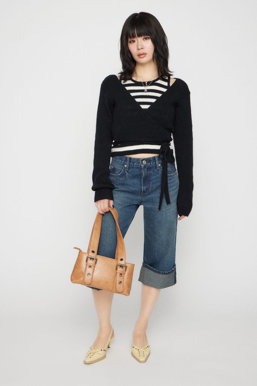 CACHECOEUR 2PIECE ニット BLK FREE