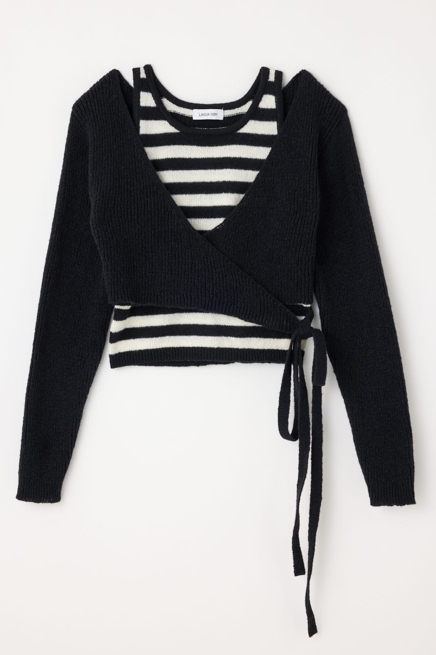 CACHECOEUR 2PIECE ニット BLK FREE