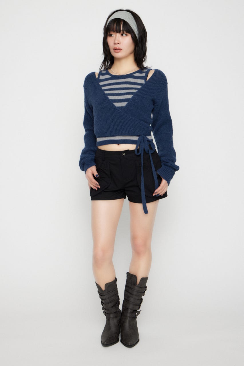 CACHECOEUR 2PIECE ニット NVY FREE