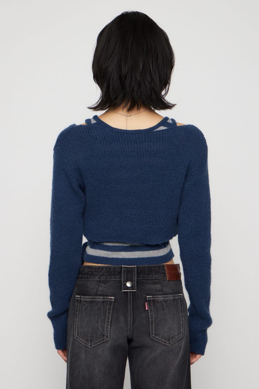 CACHECOEUR 2PIECE ニット NVY FREE