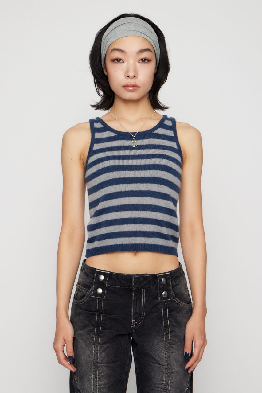 CACHECOEUR 2PIECE ニット NVY FREE