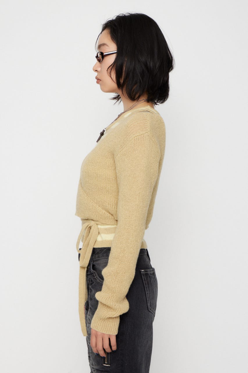 CACHECOEUR 2PIECE ニット YEL FREE