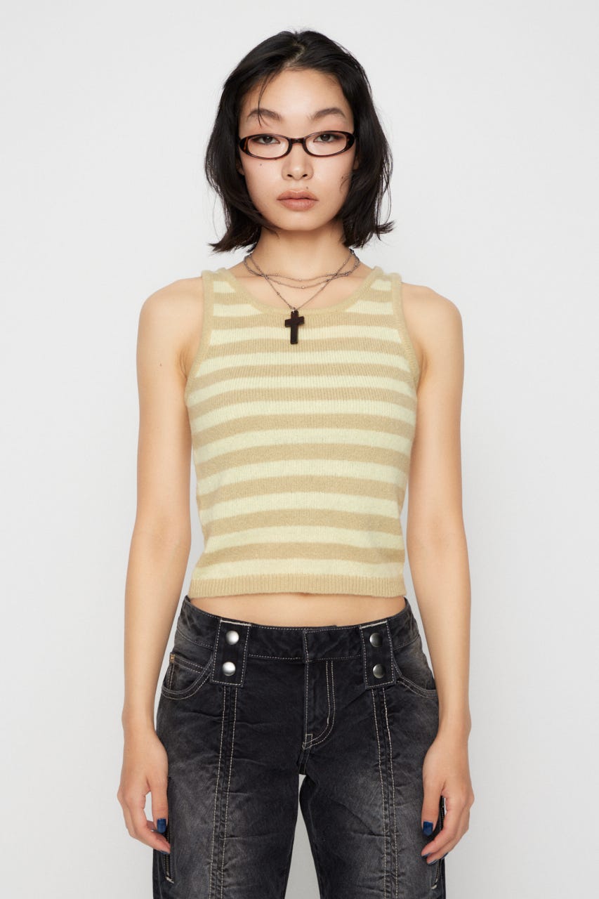 CACHECOEUR 2PIECE ニット YEL FREE