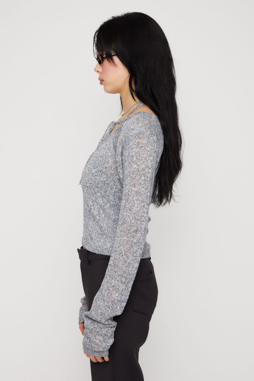 BOLERO 2PIECE ニット GRY FREE