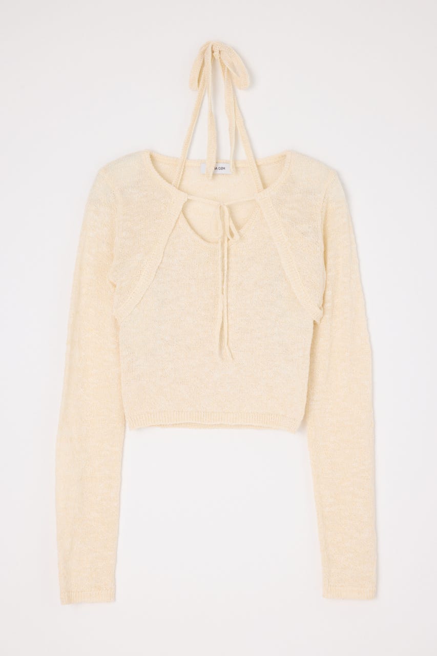 BOLERO 2PIECE ニット IVOY FREE