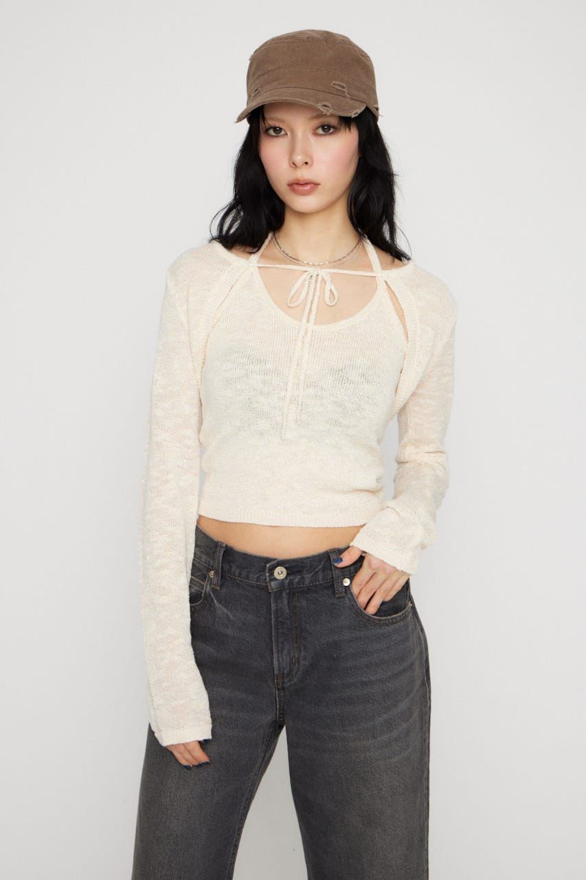 BOLERO 2PIECE ニット IVOY FREE