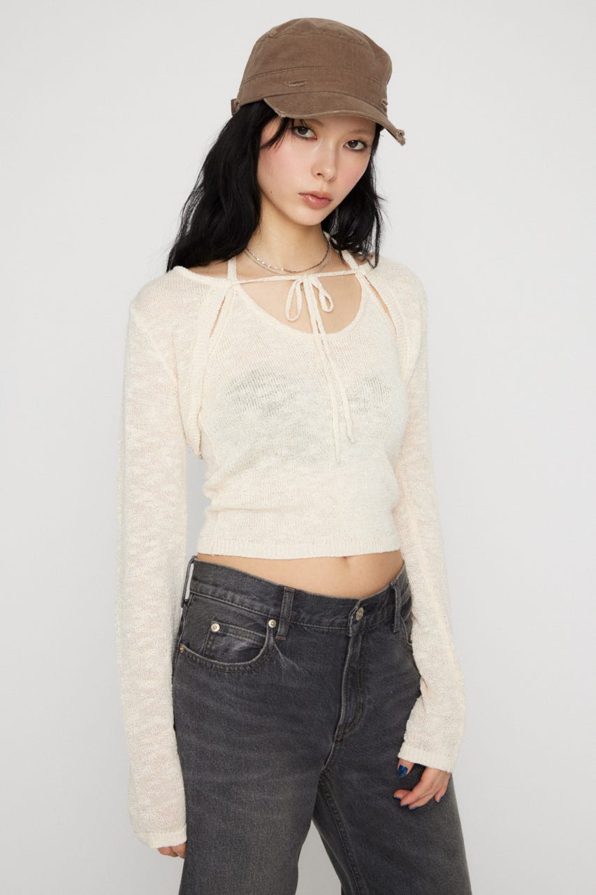 BOLERO 2PIECE ニット IVOY FREE