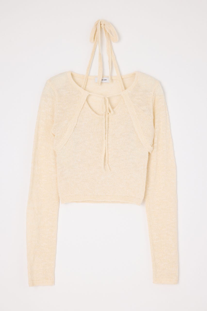 BOLERO 2PIECE ニット IVOY FREE