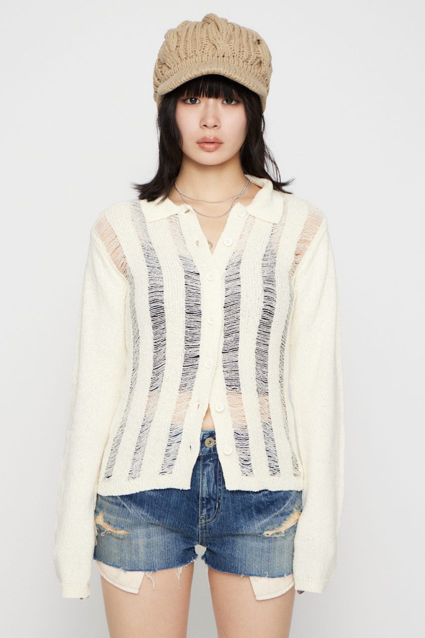 LADDER KNIT トップス IVOY FREE