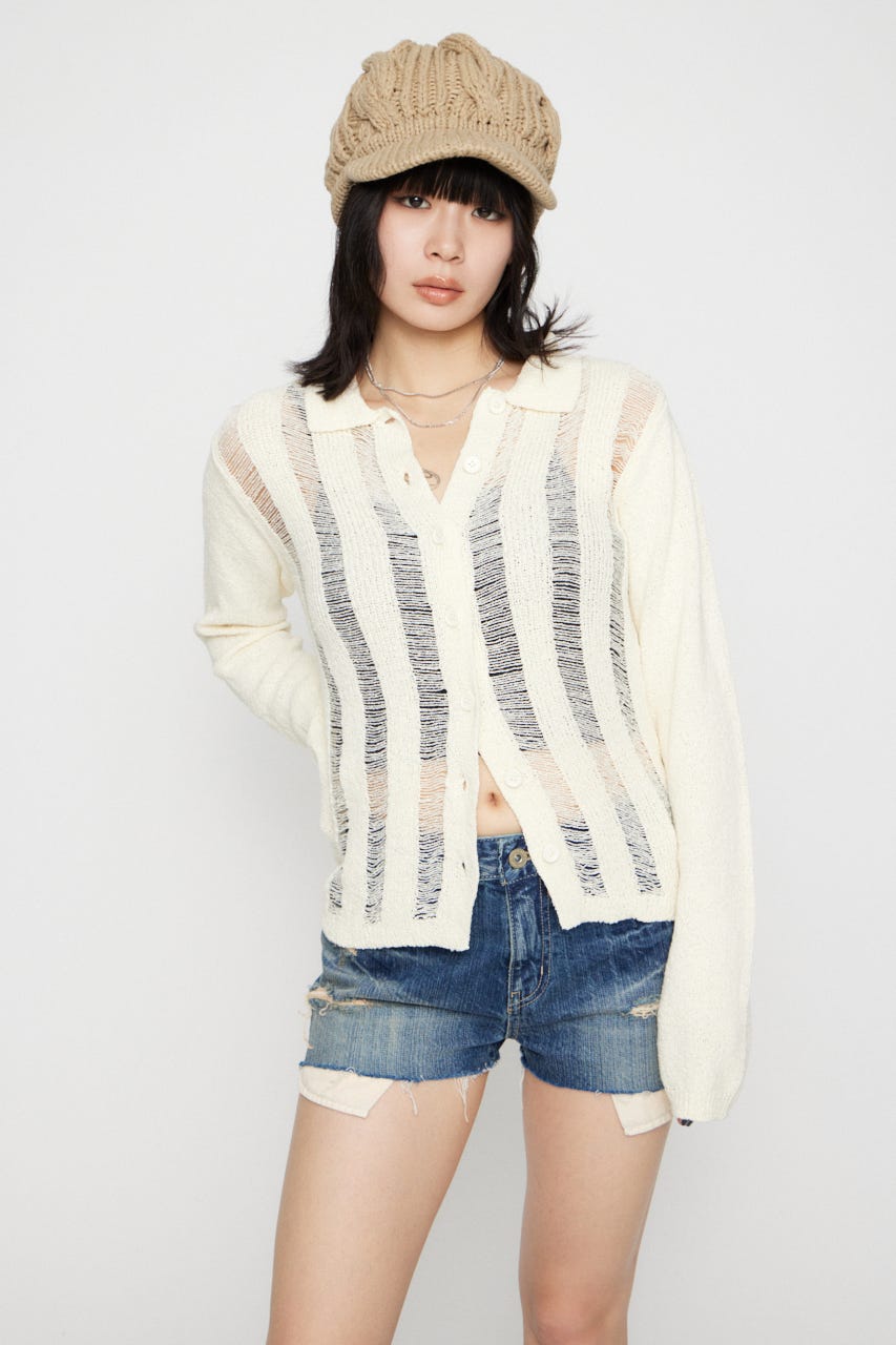 LADDER KNIT トップス IVOY FREE