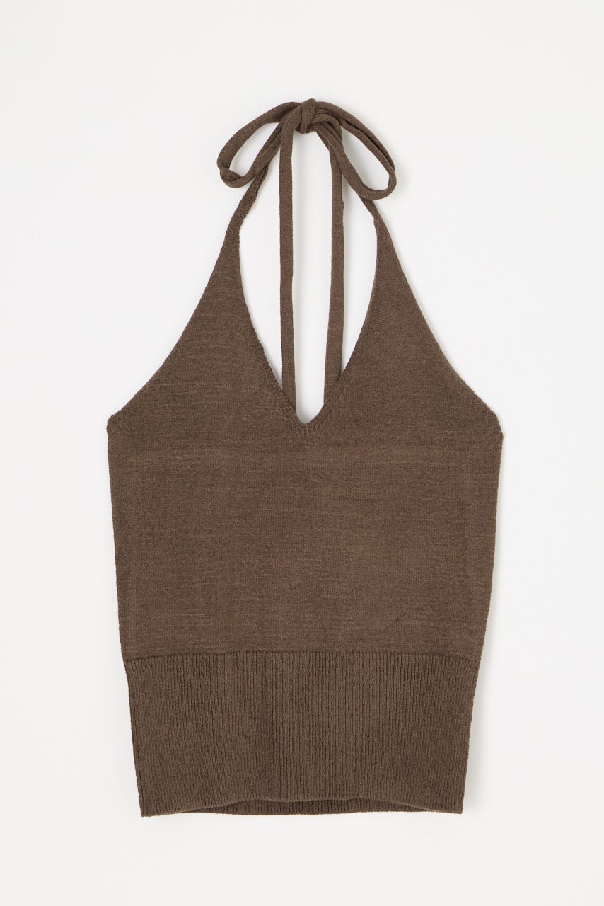 HALTER NECK COMPACT ニット BRN FREE