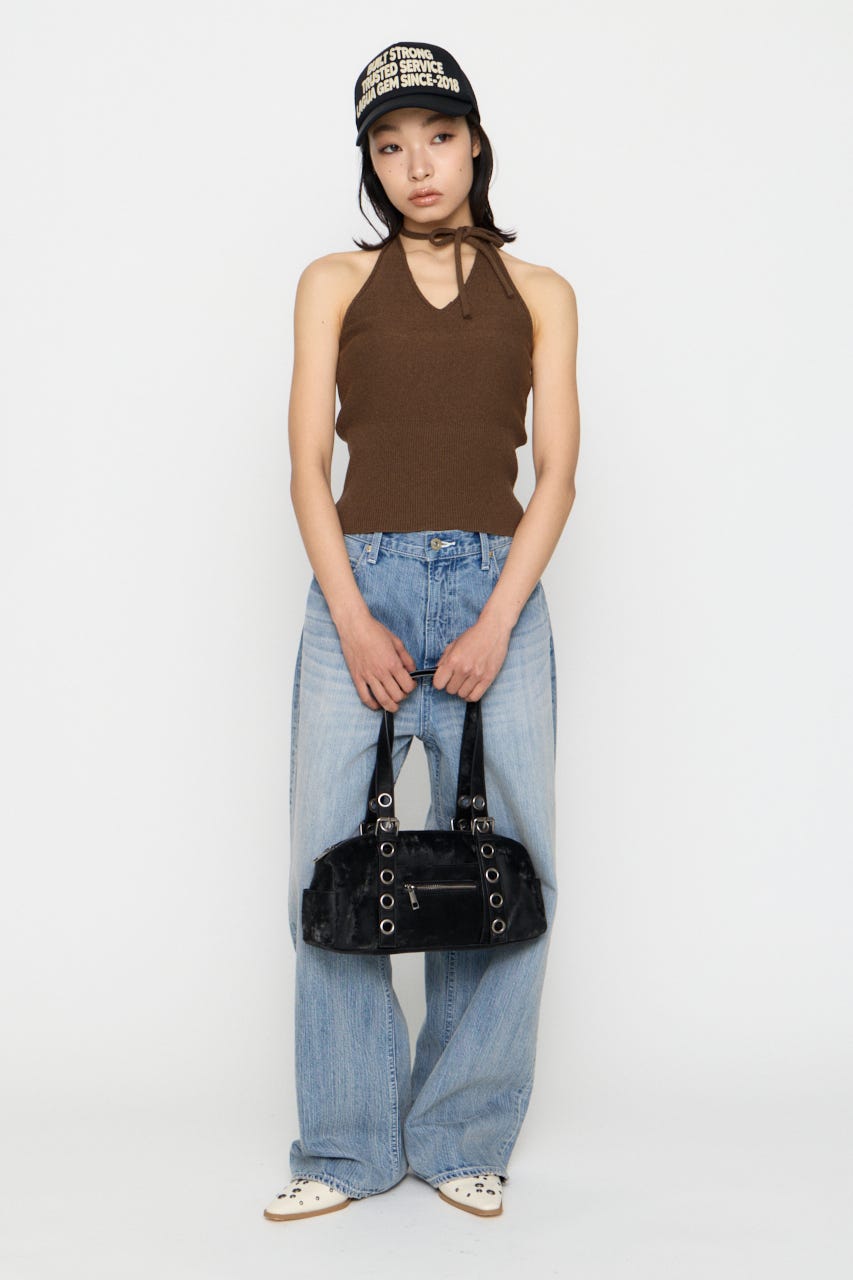 HALTER NECK COMPACT ニット BRN FREE