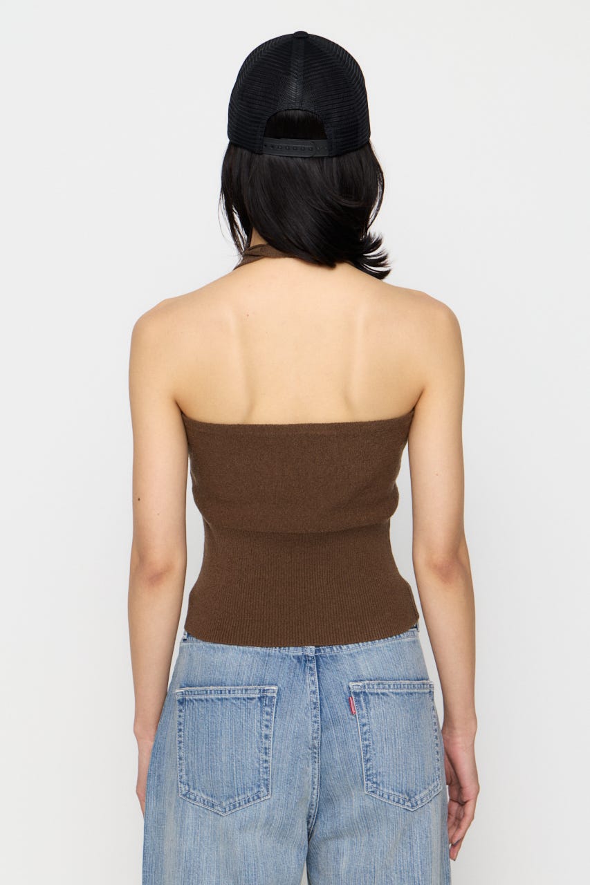 HALTER NECK COMPACT ニット BRN FREE