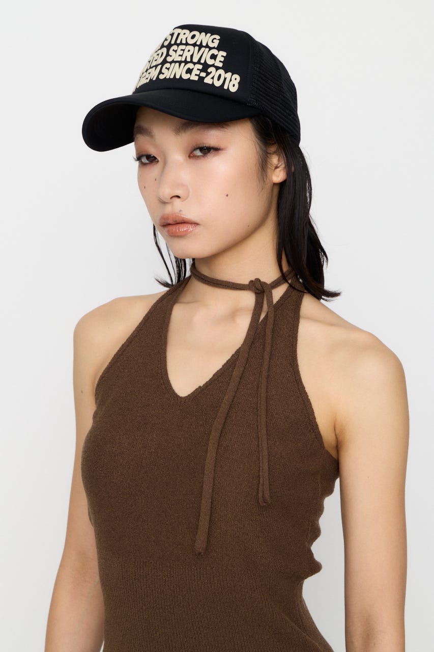 HALTER NECK COMPACT ニット BRN FREE