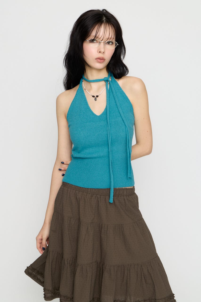 HALTER NECK COMPACT ニット TQ FREE
