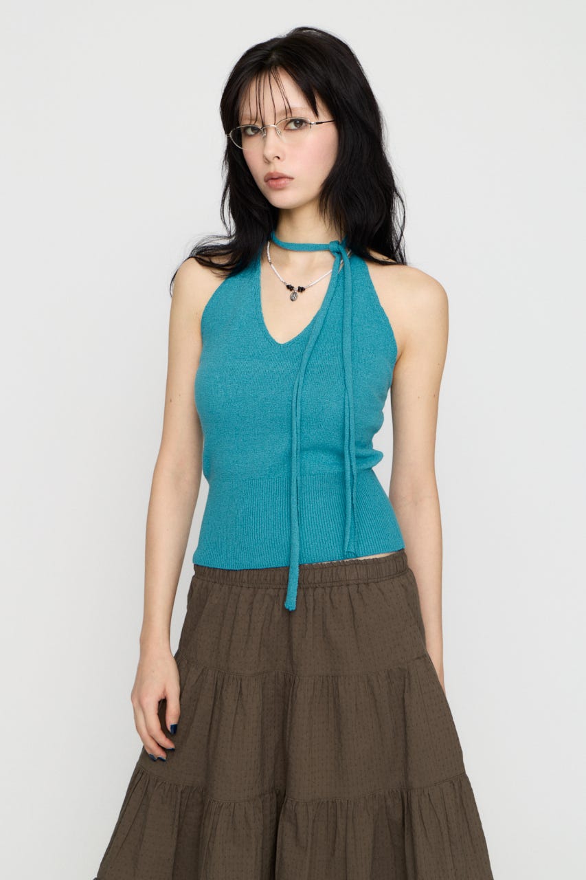 HALTER NECK COMPACT ニット TQ FREE