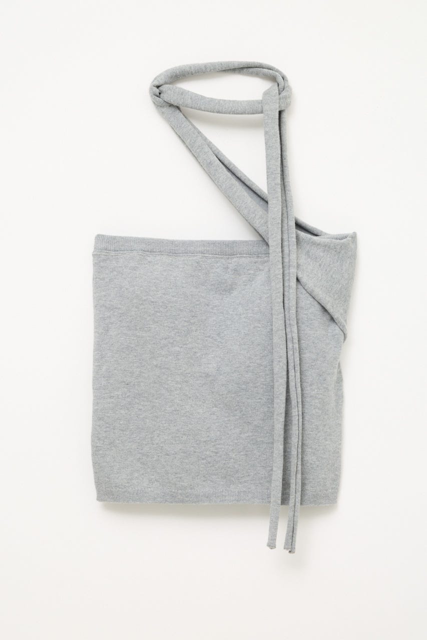 ONE SIDE TIE ニット GRY FREE