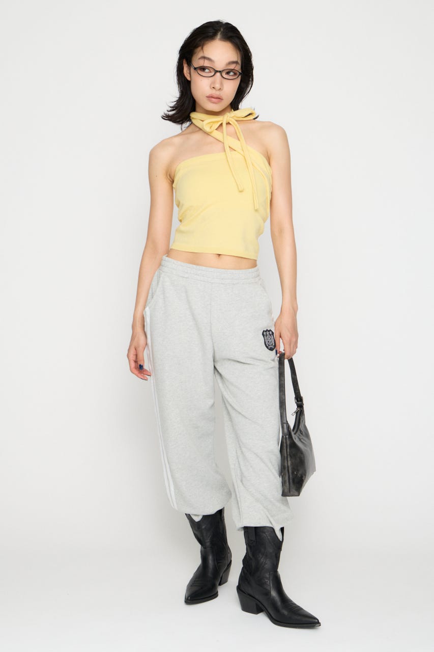 ONE SIDE TIE ニット L/YEL FREE