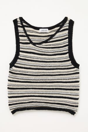 SEQUINS BORDER ニット