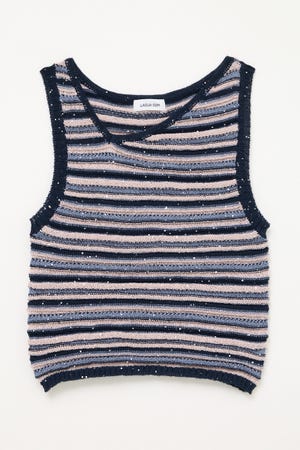 SEQUINS BORDER ニット