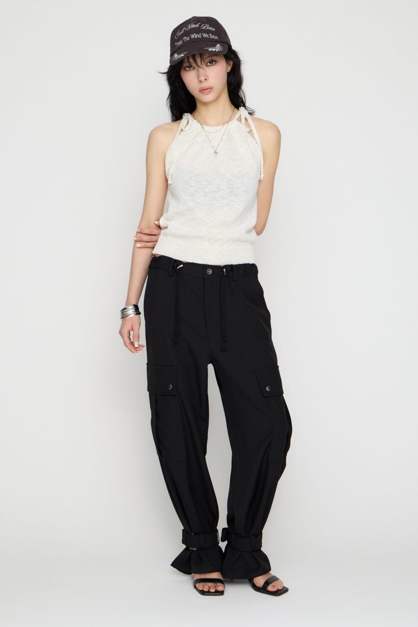 STRING BEADS ニット WHT FREE