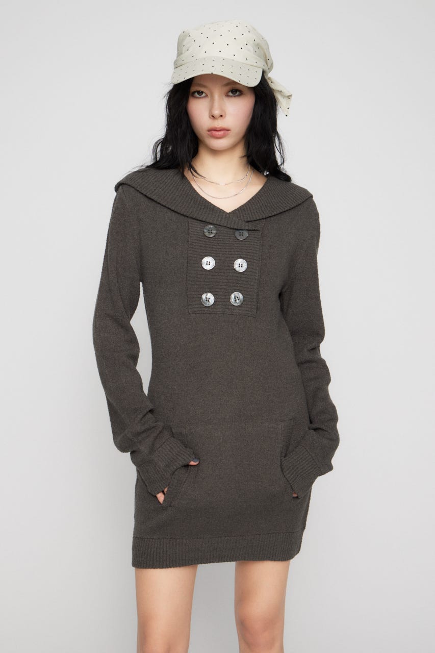 SAILOR COLLAR ミニワンピース C.GRY S