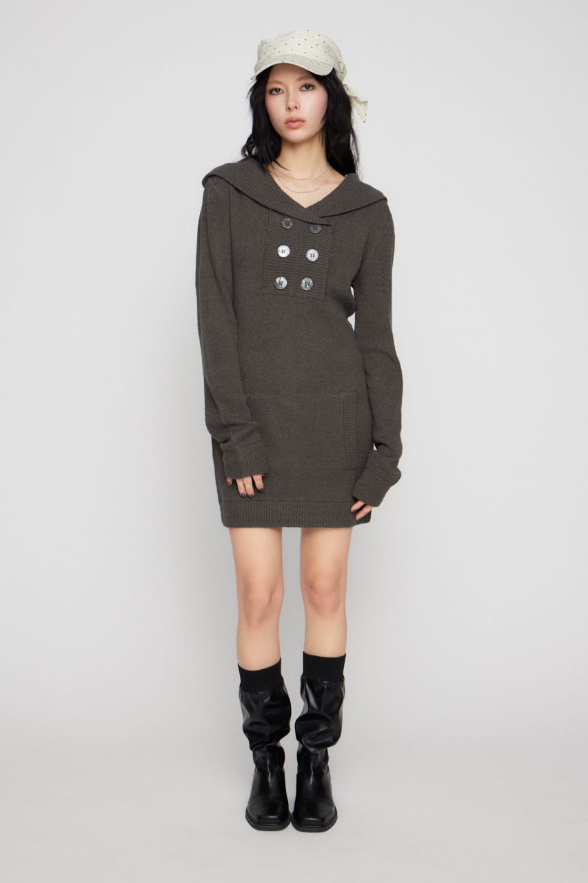 SAILOR COLLAR ミニワンピース C.GRY S