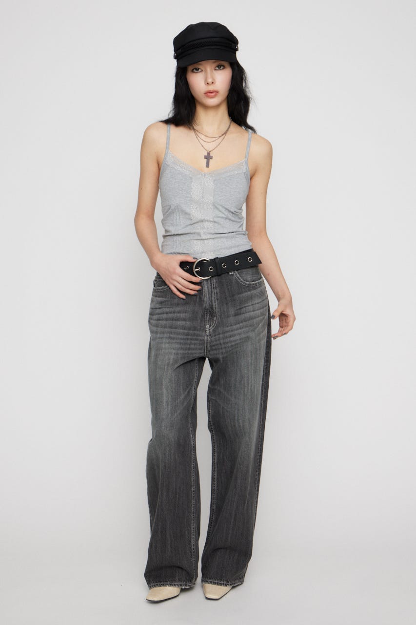 EDGE LACE CUP キャミソール T.GRY FREE