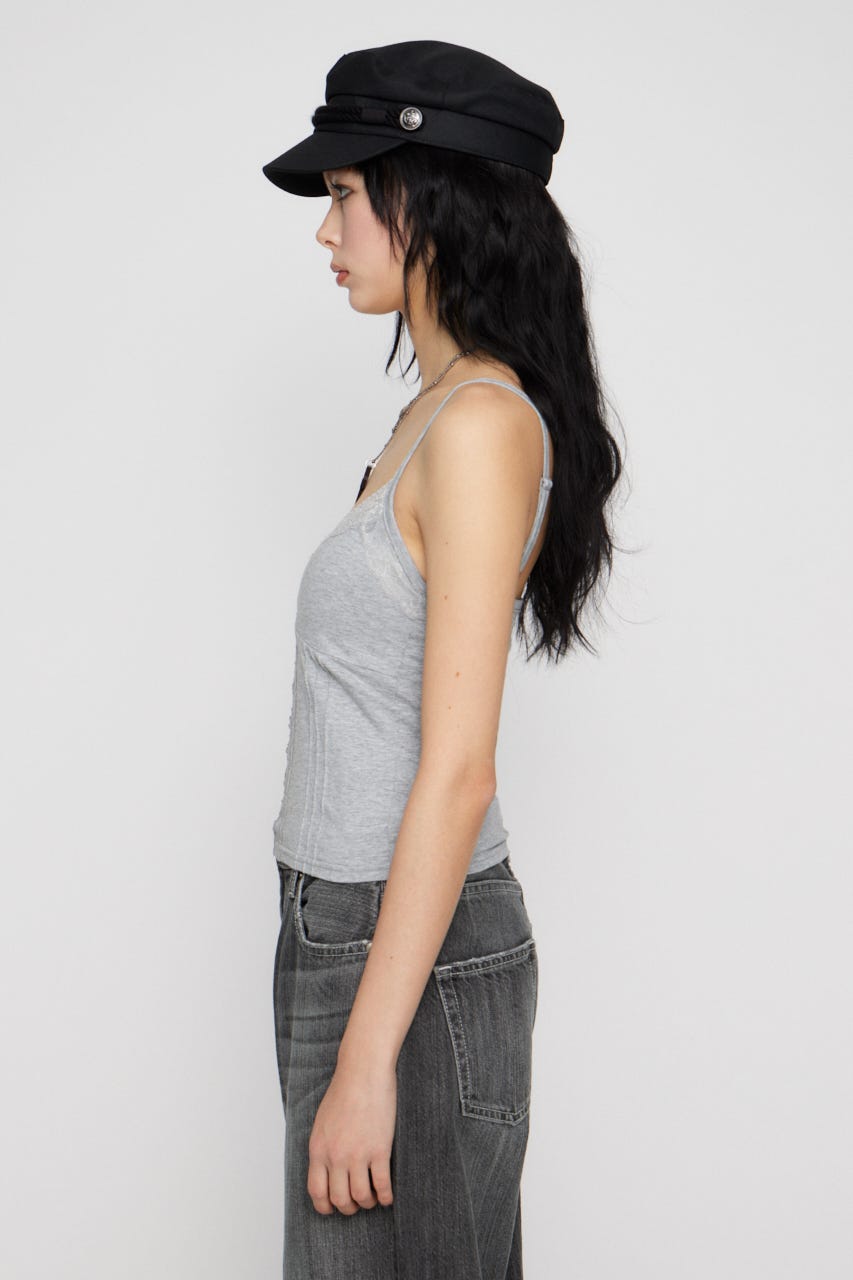 EDGE LACE CUP キャミソール T.GRY FREE