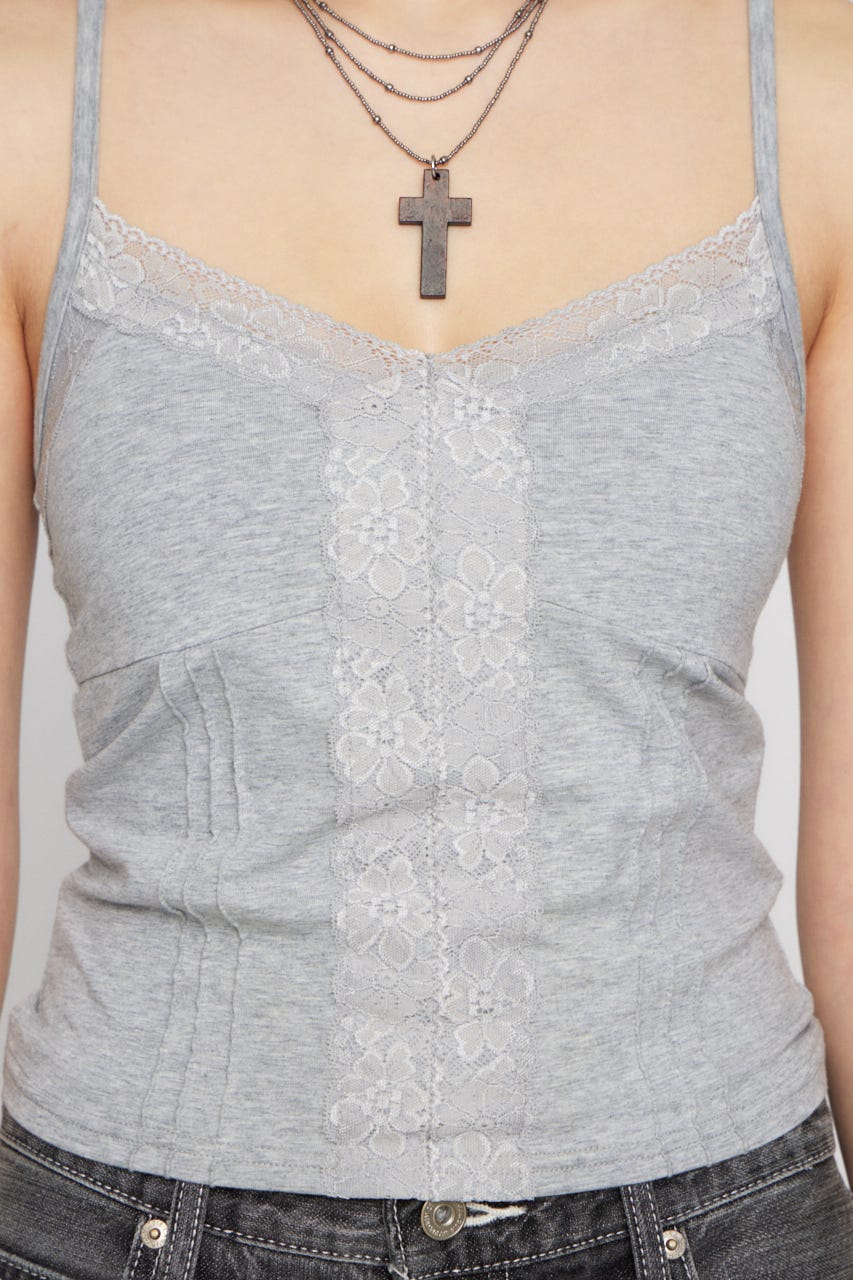 EDGE LACE CUP キャミソール T.GRY FREE