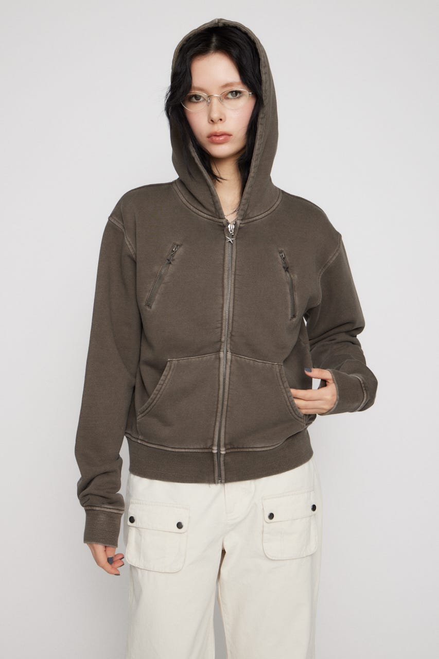 STAR CHARM ZIP パーカー KHA FREE