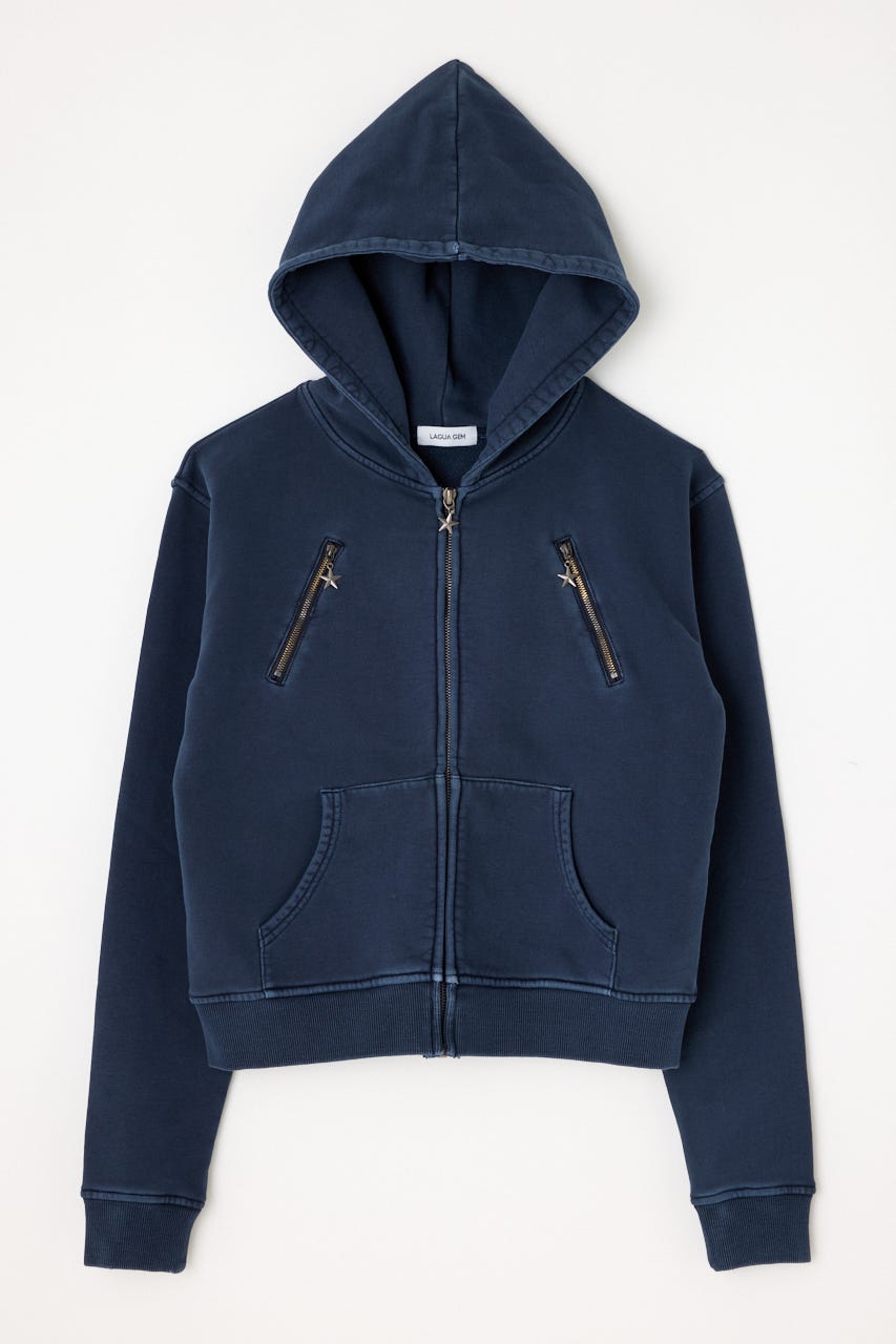 STAR CHARM ZIP パーカー NVY FREE
