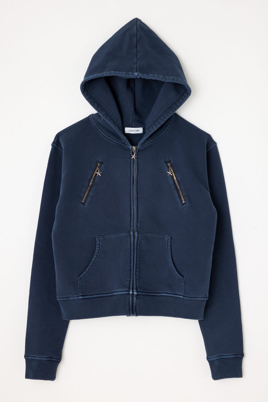 STAR CHARM ZIP パーカー NVY FREE