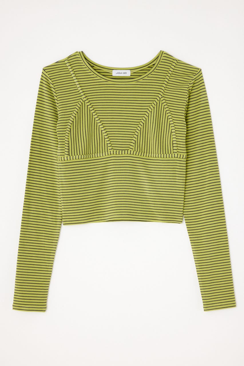 BUSTIER PATCH ロングスリーブＴシャツ YEL FREE