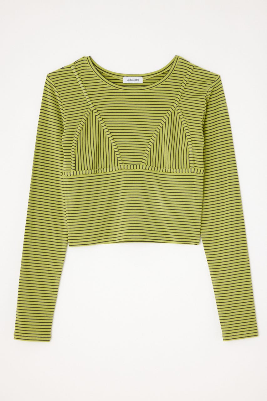 BUSTIER PATCH ロングスリーブＴシャツ YEL FREE