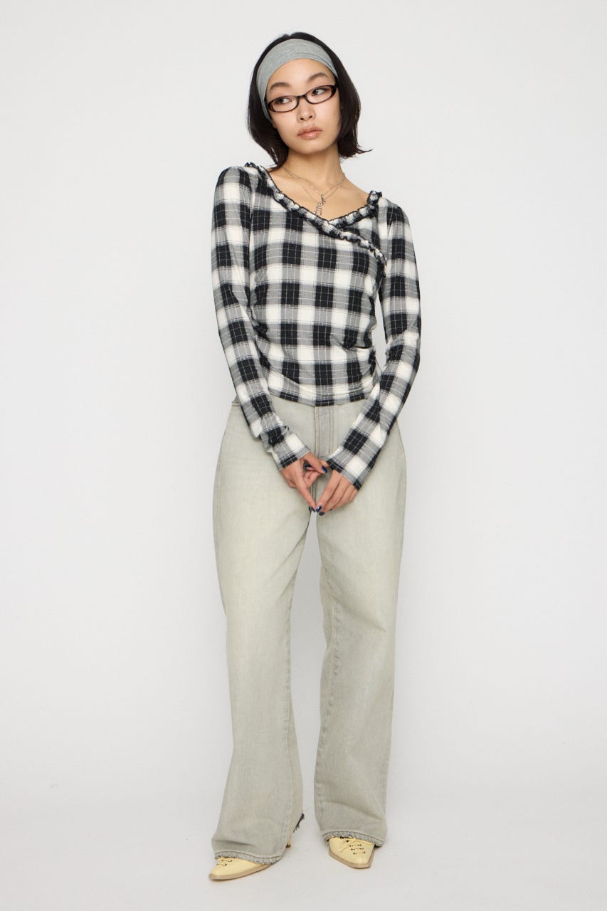 FRILL COMPACT トップス BLK FREE