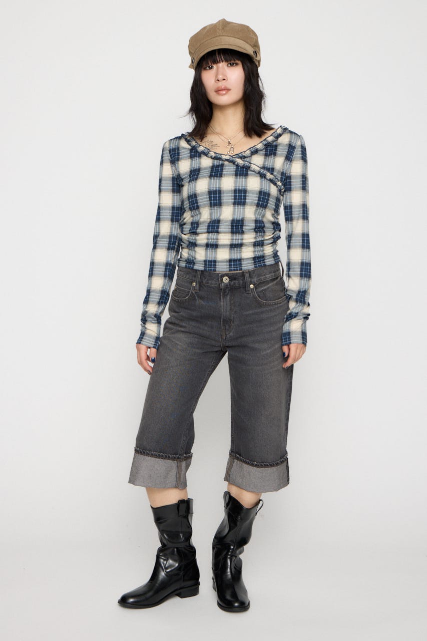 FRILL COMPACT トップス NVY FREE