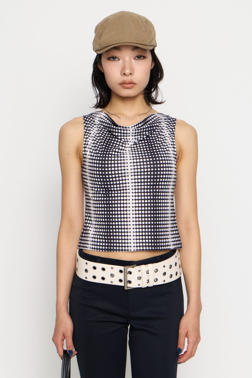 GRADATION DOT トップス BLK FREE