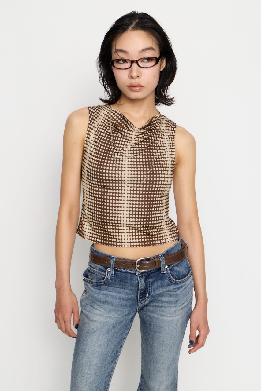 GRADATION DOT トップス BRN FREE