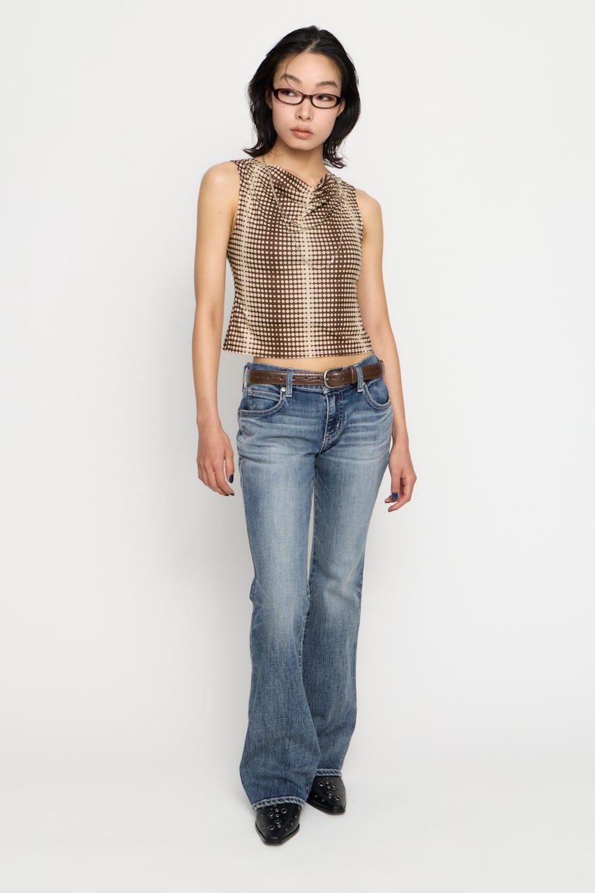 GRADATION DOT トップス BRN FREE