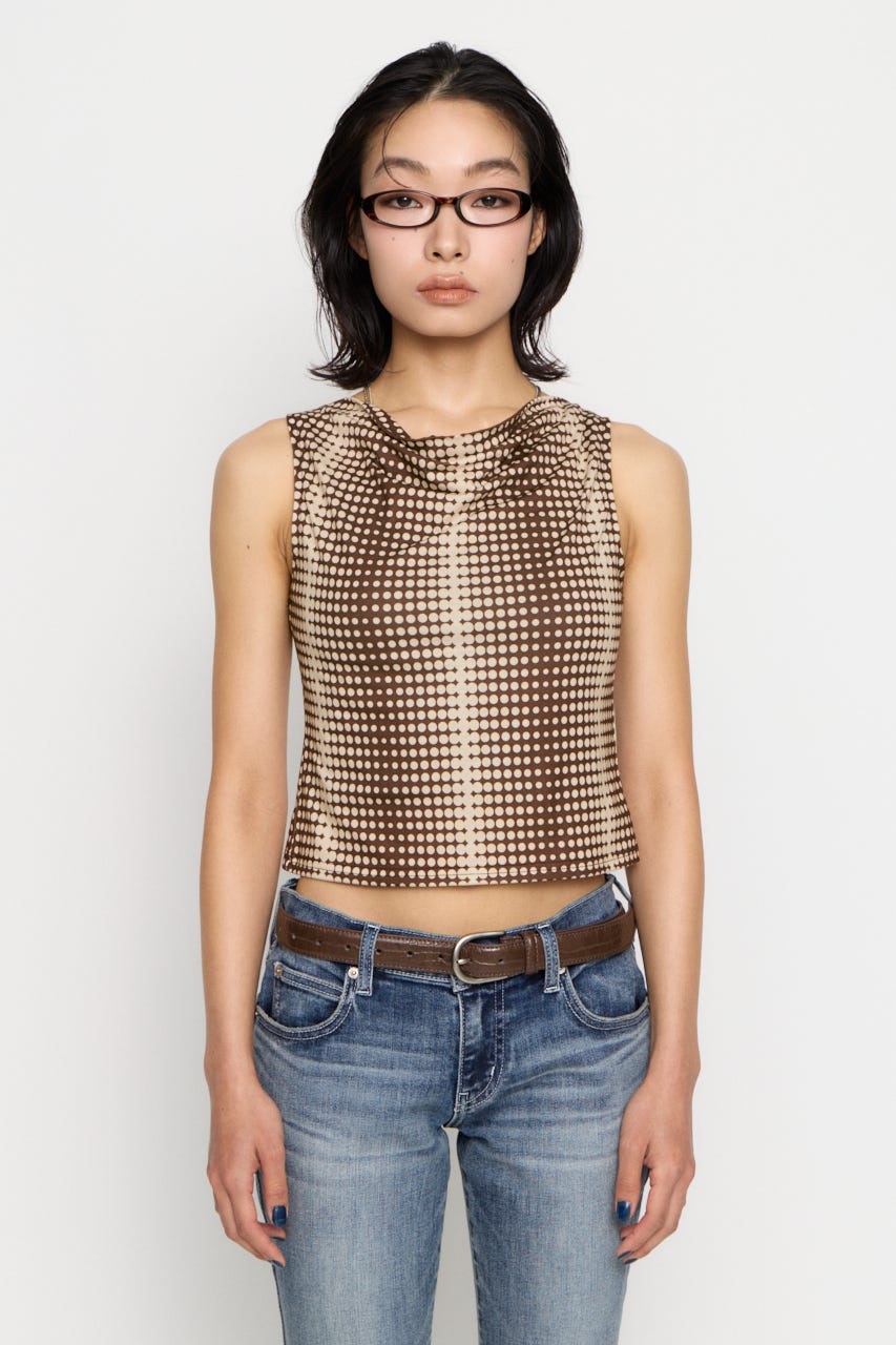 GRADATION DOT トップス BRN FREE