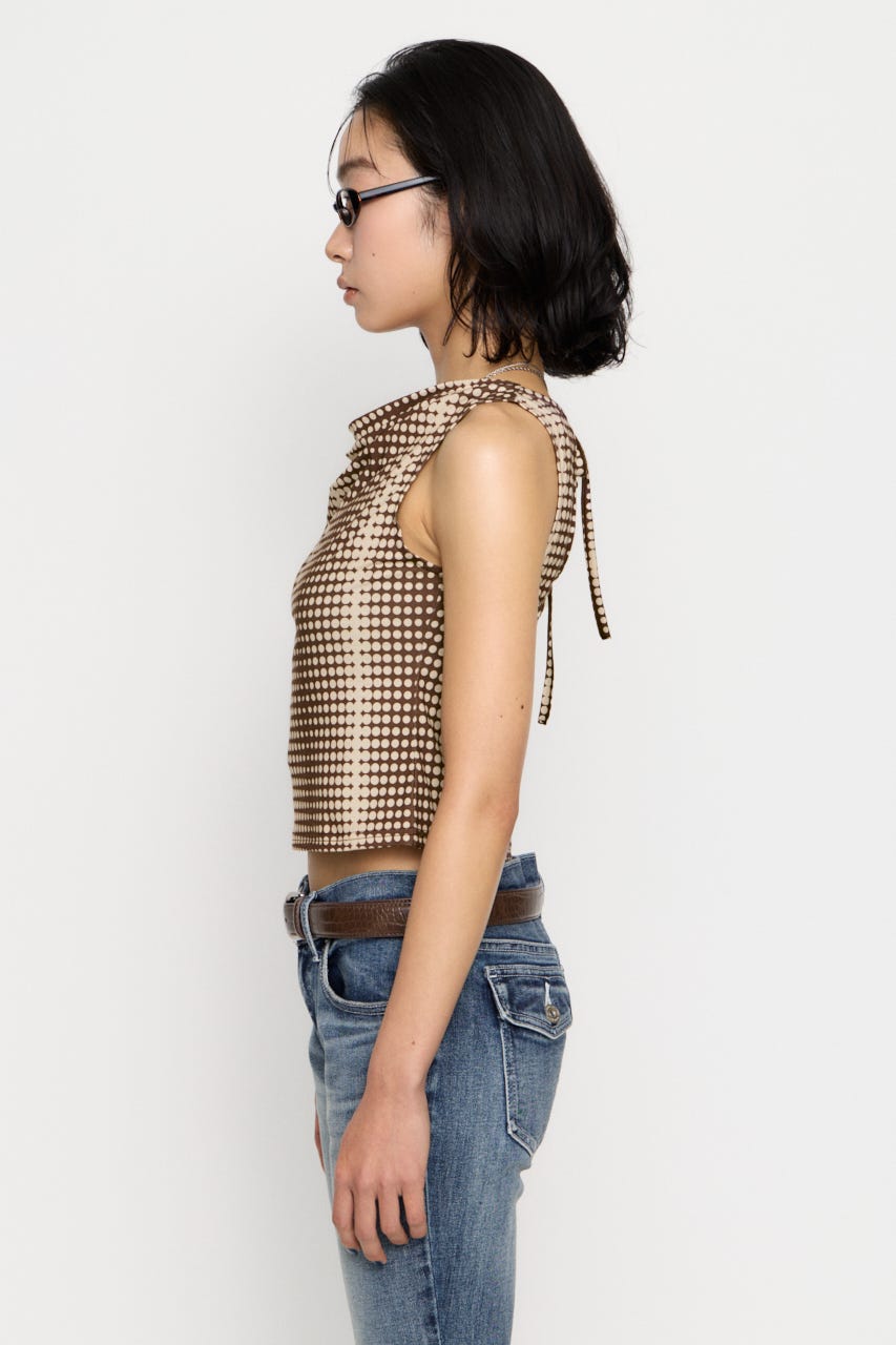 GRADATION DOT トップス BRN FREE