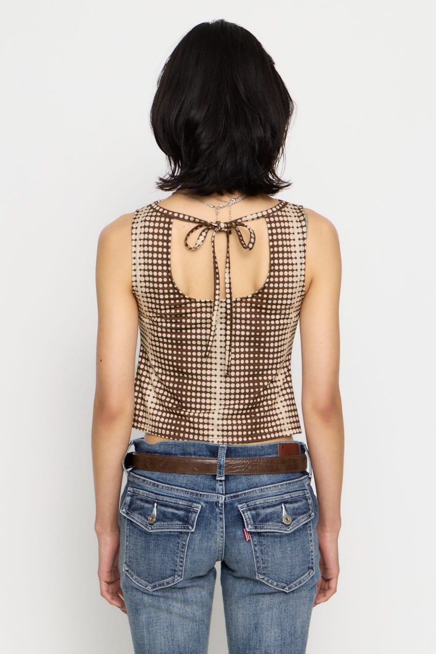 GRADATION DOT トップス BRN FREE